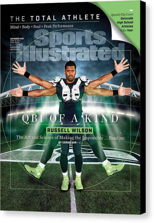 Russell Wilson Canvas Print featuring the photograph QB One of a Kind Russell Wilson Sports Illustrated Cover by Sports Illustrated