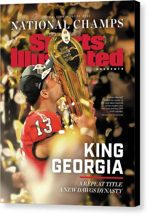 King Georgia Canvas Print featuring the photograph University of Georgia, 2023 NCAA Football Championship Commemorative Issue Cover by Sports Illustrated