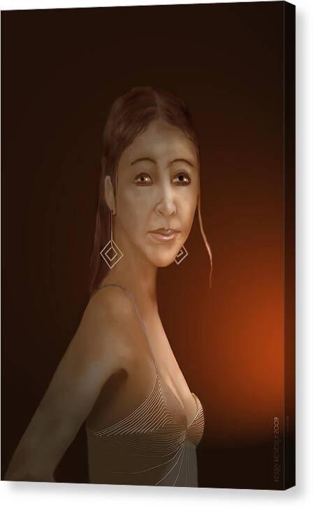 Woman Canvas Print featuring the digital art Woman 10 by Kerry Beverly
