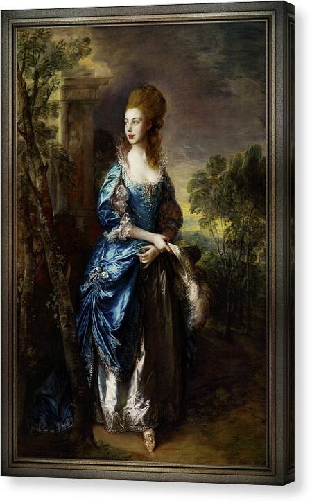 The Honourable Francis Duncomb Canvas Print featuring the painting The Honourable Francis Duncomb by Thomas Gainsborough by Xzendor7