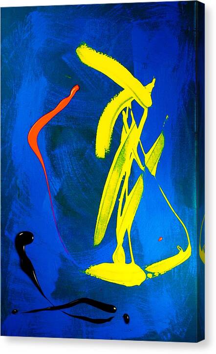 Abstract Expressionism Canvas Print featuring the painting Space and Balance by Elf EVANS