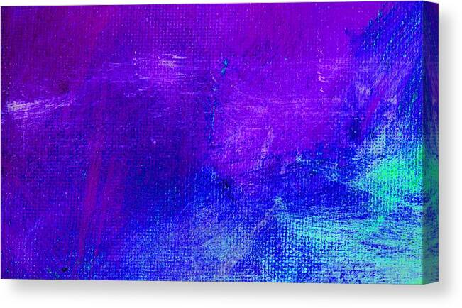 Abstract Canvas Print featuring the painting Smooth Blue Purple Hue by L J Smith