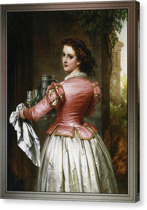 Anne Page Canvas Print featuring the painting Anne Page by Thomas-Francis Dicksee by Xzendor7