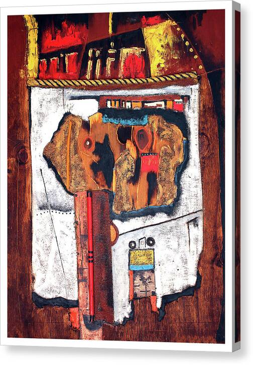 African Art Canvas Print featuring the painting Door To The Other Side by Michael Nene