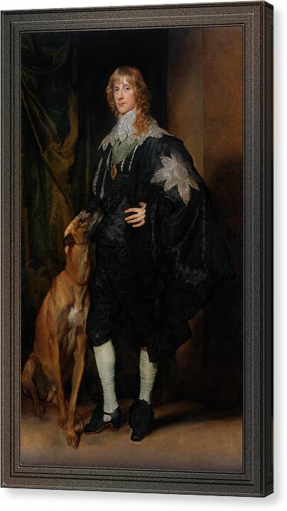 Portrait Of James Stuart Canvas Print featuring the painting Portrait of James Stuart Duke of Richmond and Lenox by Anthony van Dyck by Rolando Burbon
