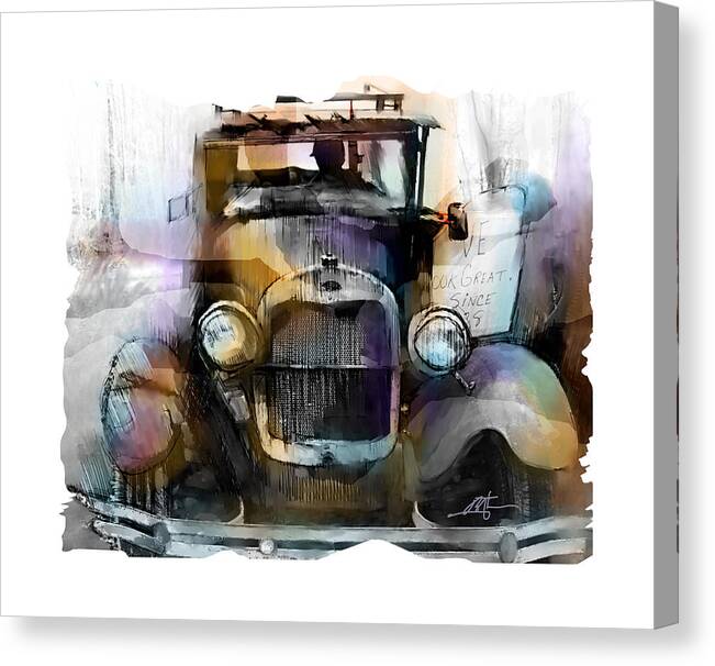 Car Canvas Print featuring the digital art Model T by Bob Salo