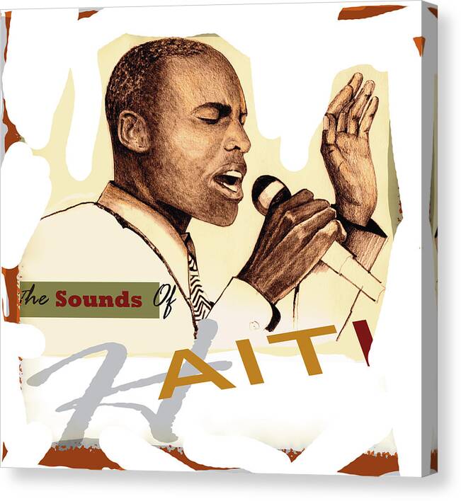 Singer Canvas Print featuring the digital art Sounds Of Haiti Poster by Bob Salo