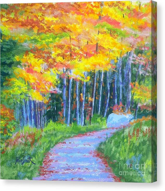Pastels Canvas Print featuring the pastel Along the Sackville River by Rae Smith