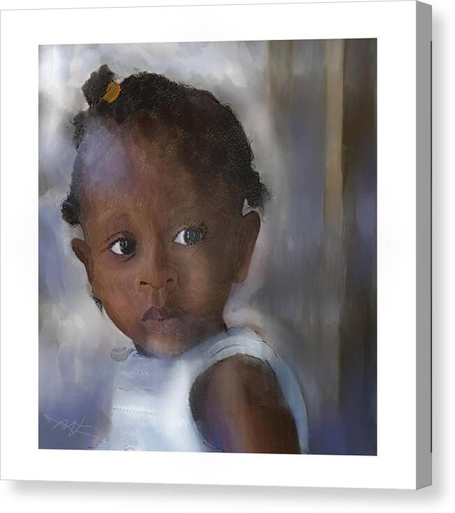 Girl Canvas Print featuring the painting Ana by Bob Salo