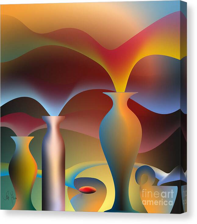 Fragrances Canvas Print featuring the digital art Fragrances by Leo Symon