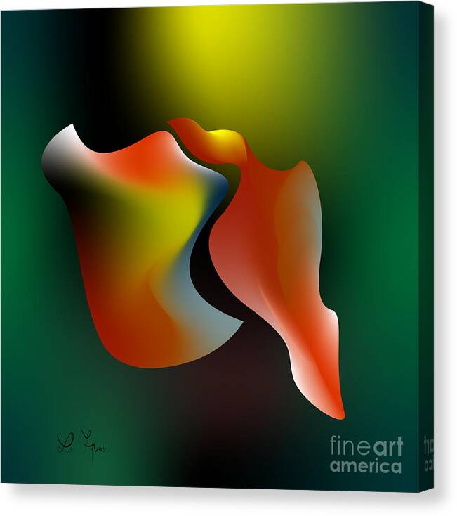 Shapes Canvas Print featuring the digital art Shapes 1 by Leo Symon