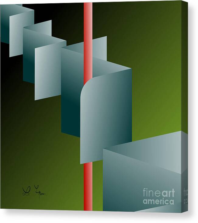 Shapes Canvas Print featuring the digital art Shapes by Leo Symon