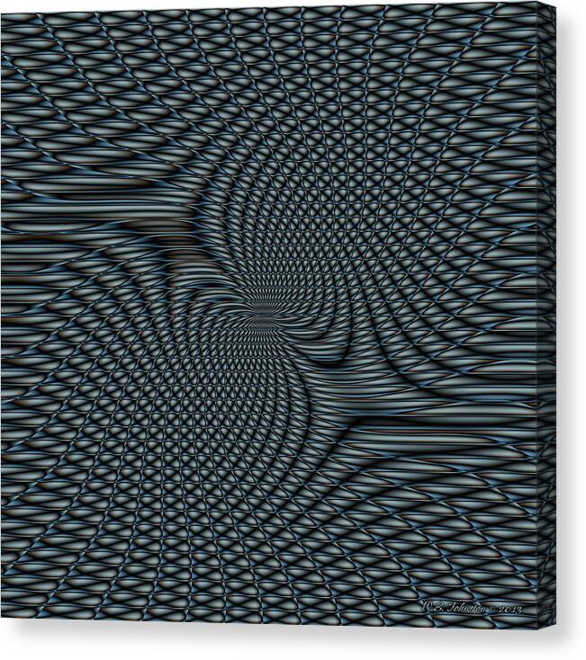 Magnetic Field Canvas Print featuring the digital art Single Coil Field Effect by WB Johnston
