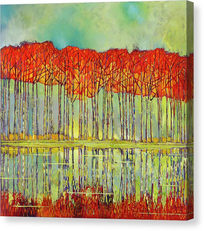 Landscape Canvas Print featuring the painting Elated Autumn by Ford Smith