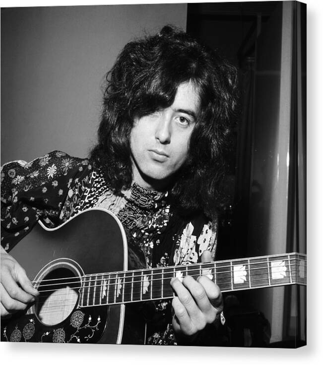 Jimmy Page Canvas Print featuring the photograph Jimmy Page 1970 #2 by Chris Walter