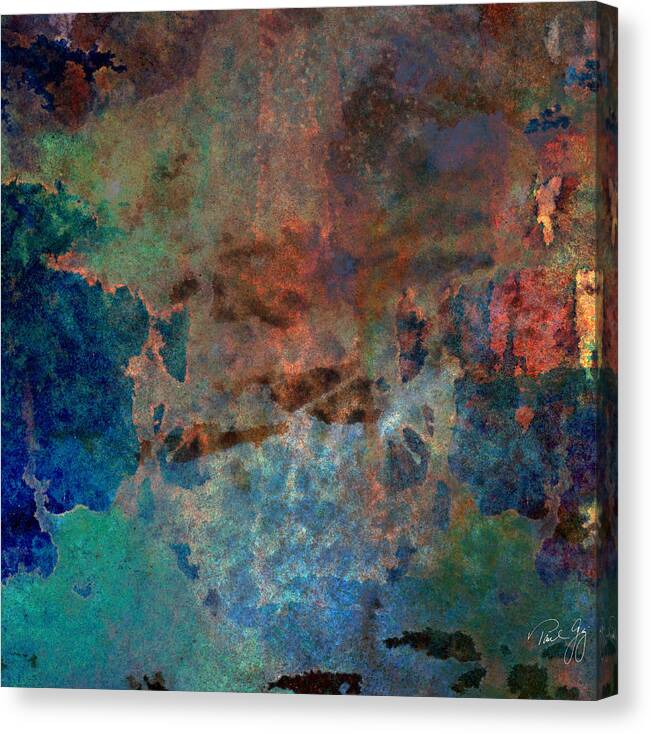 Abstract Canvas Print featuring the mixed media Abstract Wash 3 by Paul Gaj