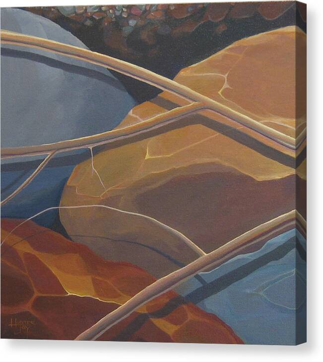 Branch Canvas Print featuring the painting Aspen Rain Branch2 by Hunter Jay
