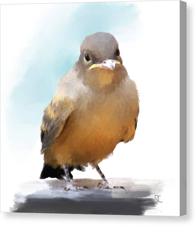 Bird Canvas Print featuring the digital art Cheer Up by Diane Chandler