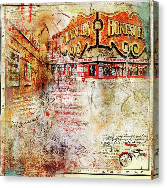 Toronto Canvas Print featuring the digital art Goodbye Honest Eds II by Nicky Jameson