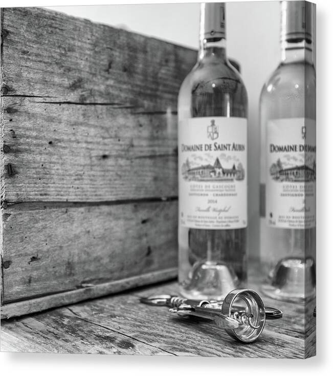 Wine Bottles Canvas Print featuring the photograph Time for Wine by Georgia Clare