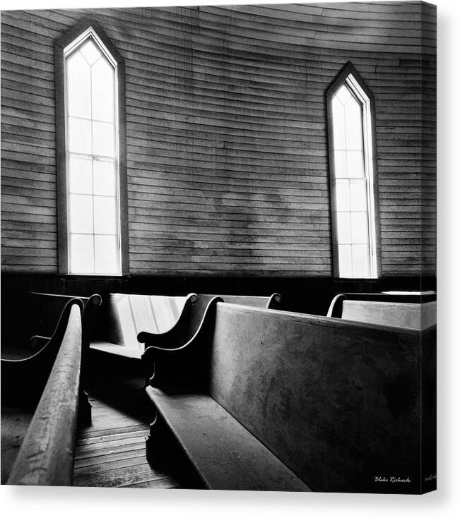  Canvas Print featuring the photograph Two Window Church by Blake Richards