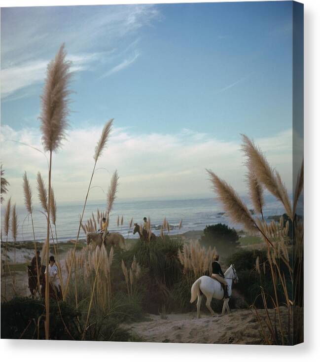 Summer Canvas Print featuring the photograph Pebble Beach #1 by Slim Aarons