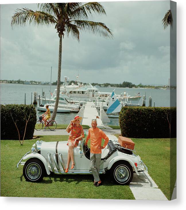 People Canvas Print featuring the photograph All Mine by Slim Aarons