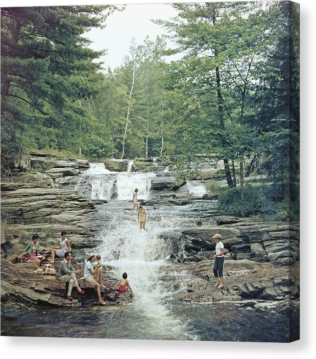 Child Canvas Print featuring the photograph Campbell Falls by Slim Aarons