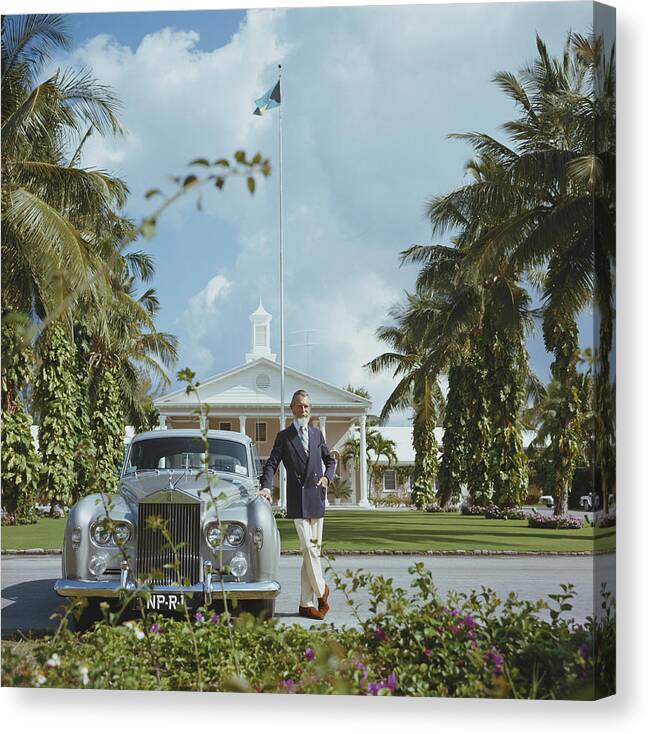 Rolls Royce Canvas Print featuring the photograph Commander Whitehead by Slim Aarons