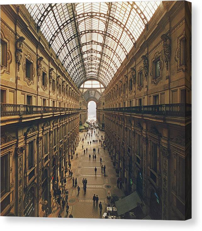 Galleria Vittorio Emanuele Ii Canvas Print featuring the photograph Galleria Vittorio Emanuele II by Slim Aarons