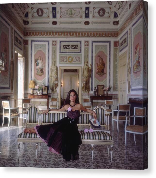 1980-1989 Canvas Print featuring the photograph Giampilieri by Slim Aarons