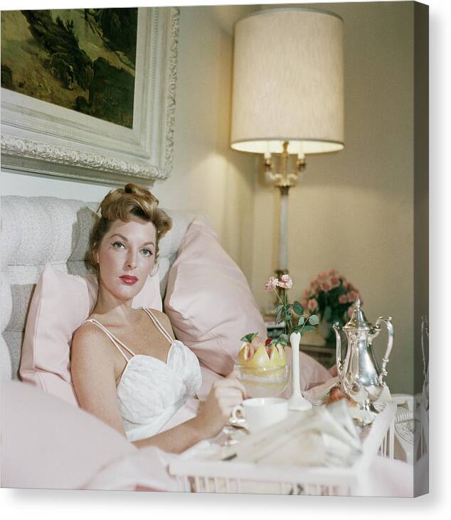 Singer Canvas Print featuring the photograph Julie London by Slim Aarons