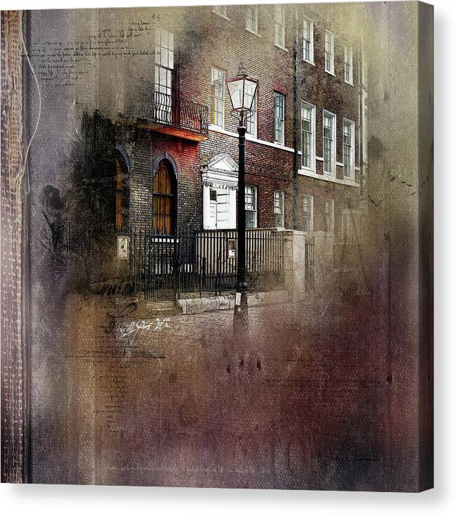 London Canvas Print featuring the digital art On a London Street by Nicky Jameson