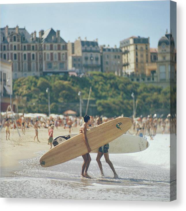 People Canvas Print featuring the photograph Peter Viertel by Slim Aarons