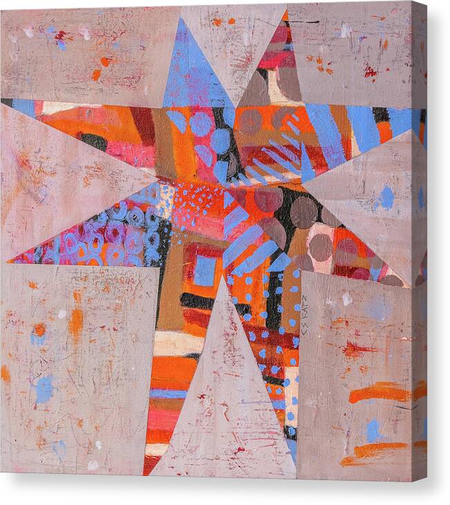 Star Canvas Print featuring the painting Manly Star by Cyndie Katz