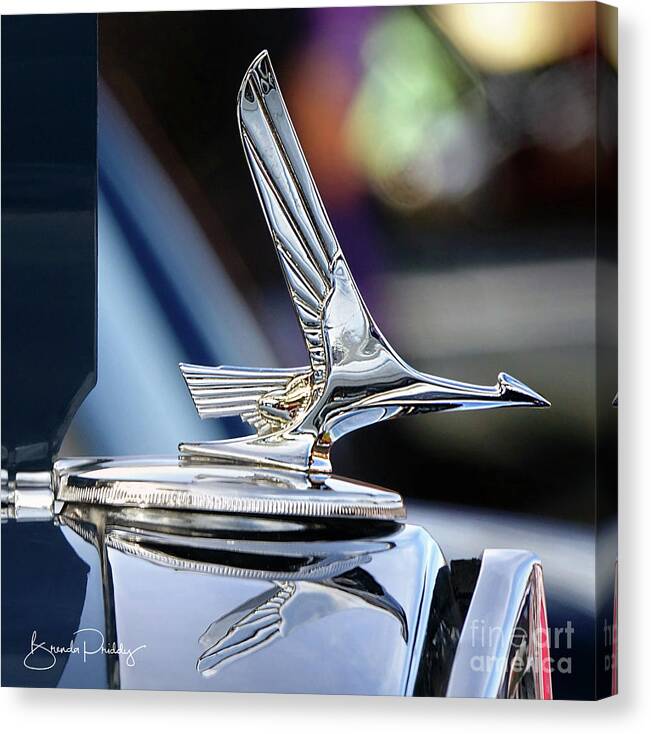 Studebaker Canvas Print featuring the photograph 1931 Studebaker in Flight by Brenda Priddy