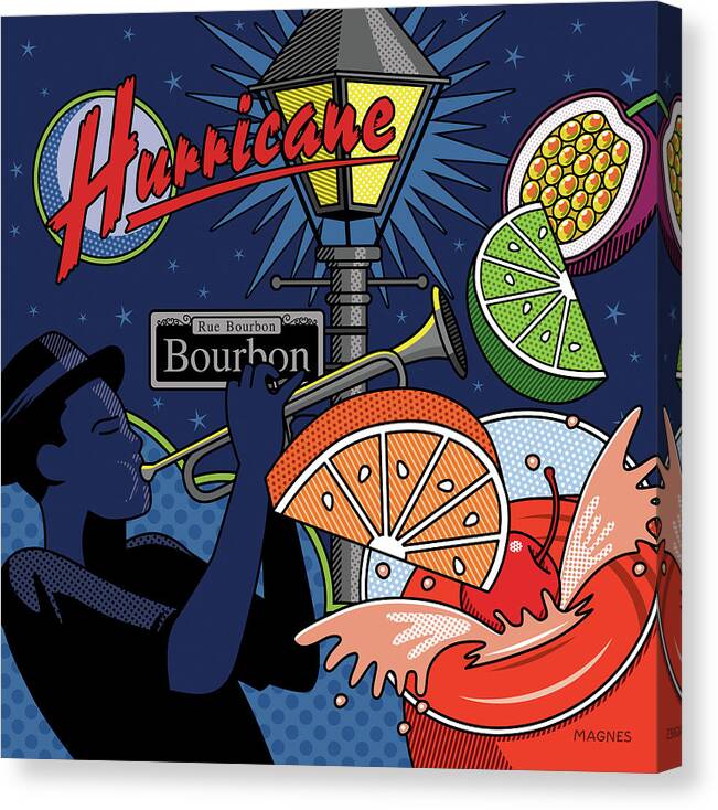 Pop Art Canvas Print featuring the digital art Hurricane Cocktail by Ron Magnes