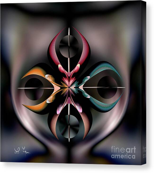 One Canvas Print featuring the digital art One of the versions of a happy moment by Leo Symon