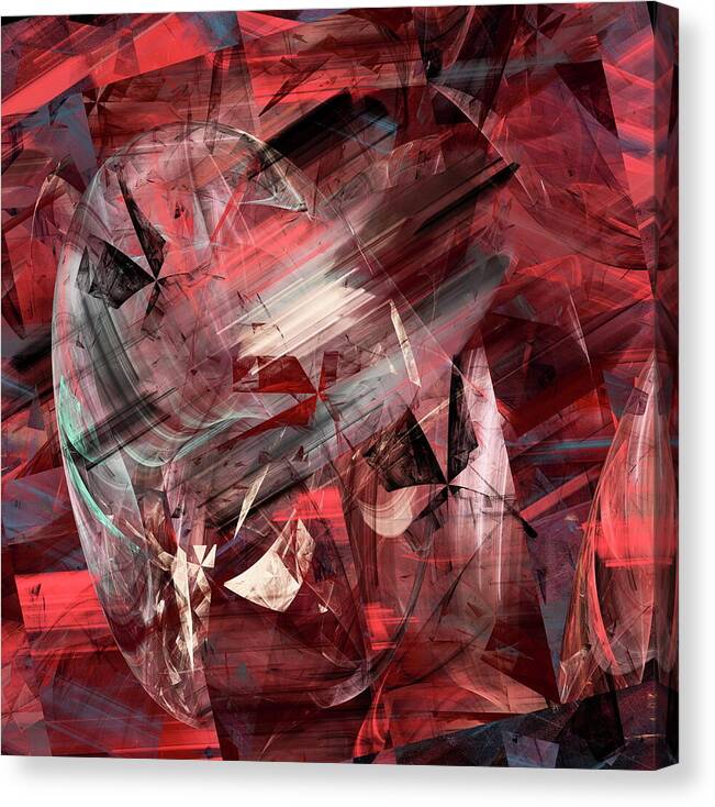 Abstract Expressionism Canvas Print featuring the digital art Passion Of Balzac Age /CAGO Gallery Choice in All Abstraction 2021 by Aleksandrs Drozdovs