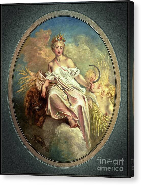 Ceres Canvas Print featuring the painting Ceres by Antoine Watteau Old Masters Reproduction by Rolando Burbon