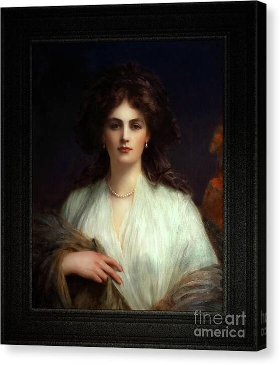 Lady Beatrice Butler Canvas Print featuring the painting Lady Beatrice Butler by Ellis William Roberts Old Masters Classical Art Reproduction by Xzendor7