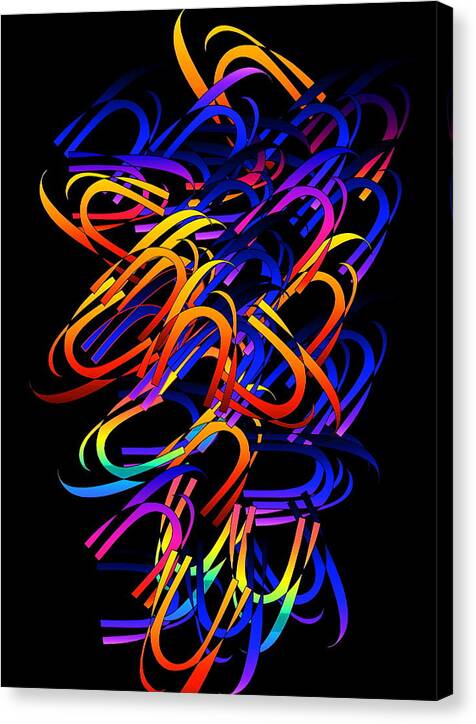 Abstract Canvas Print featuring the digital art Confusion by Gayle Price Thomas