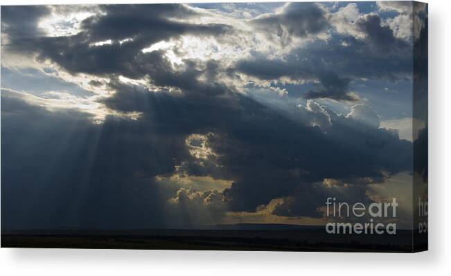 Crepuscular Rays Canvas Print featuring the photograph Crepuscular Rays #1 by John Shaw