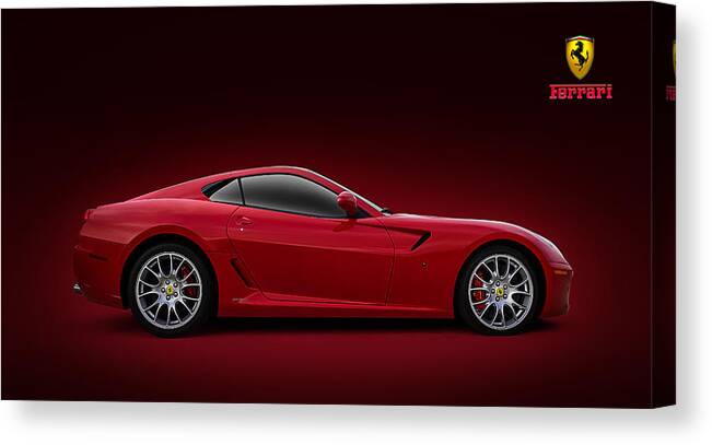 Ferrari Canvas Print featuring the digital art Ferrari 599 GTB by Douglas Pittman
