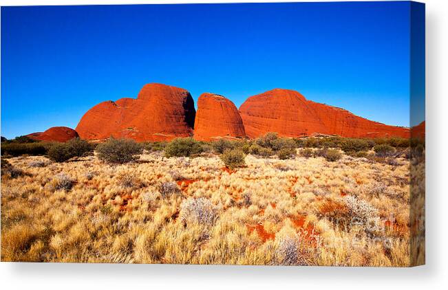 Kata Juta Olgas Central Australia Landscape Outback Canvas Print featuring the photograph Central Australia by Bill Robinson