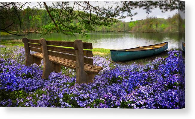 Appalachia Canvas Print featuring the photograph Tranquility by Debra and Dave Vanderlaan