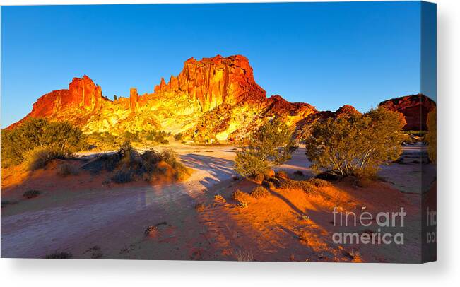 Rainbow Valley Outback Landscape Central Australia Northern Territory Australian Clay Pan Arid Dry Canvas Print featuring the photograph Rainbow Valley #13 by Bill Robinson