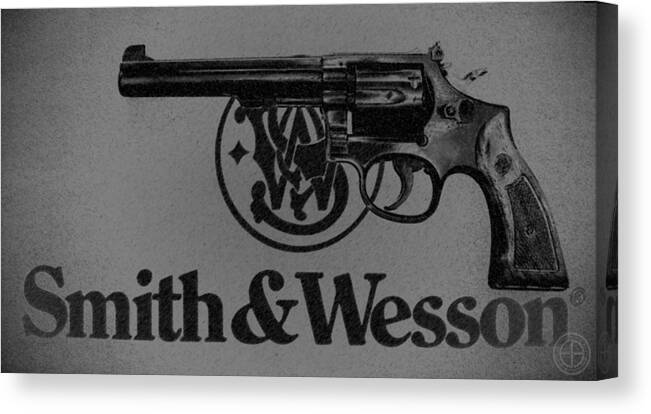 Smith & Wesson Canvas Print featuring the digital art 14-4 by Jorge Estrada