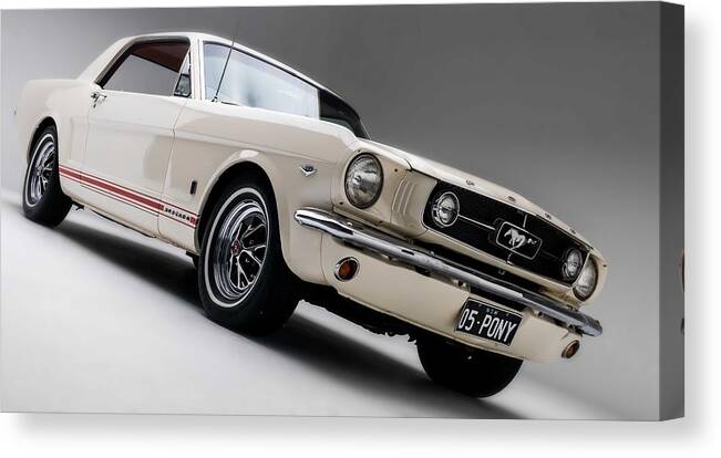 Car Canvas Print featuring the photograph 1966 Mustang GT by Gianfranco Weiss