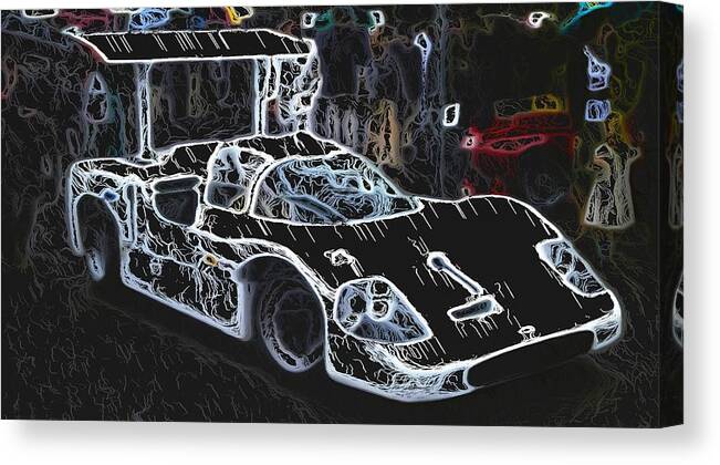 Chapparal Canvas Print featuring the photograph 1967 Chapparal-Chevrolet 2F by John Colley